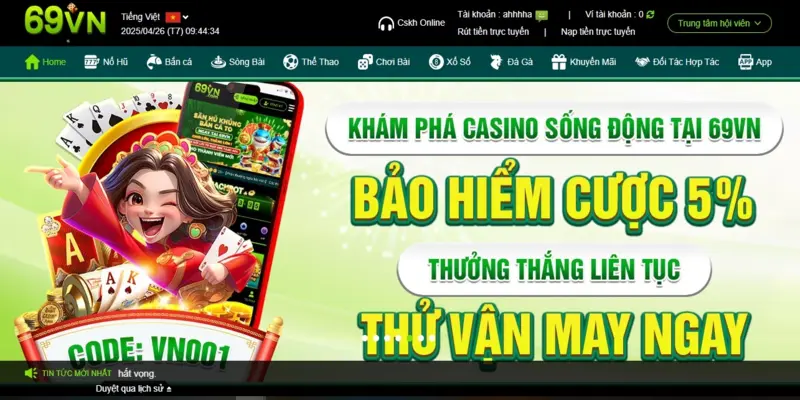 Những sản phẩm giải trí đặc sắc tại nền tảng 69VN