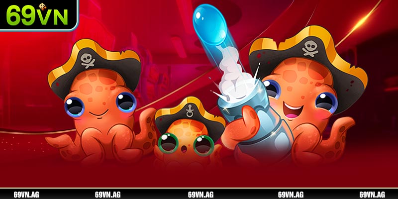 Giao diện game rực rỡ sắc xanh biển, Boss Rùa xuất hiện nổi bật giữa đàn cá